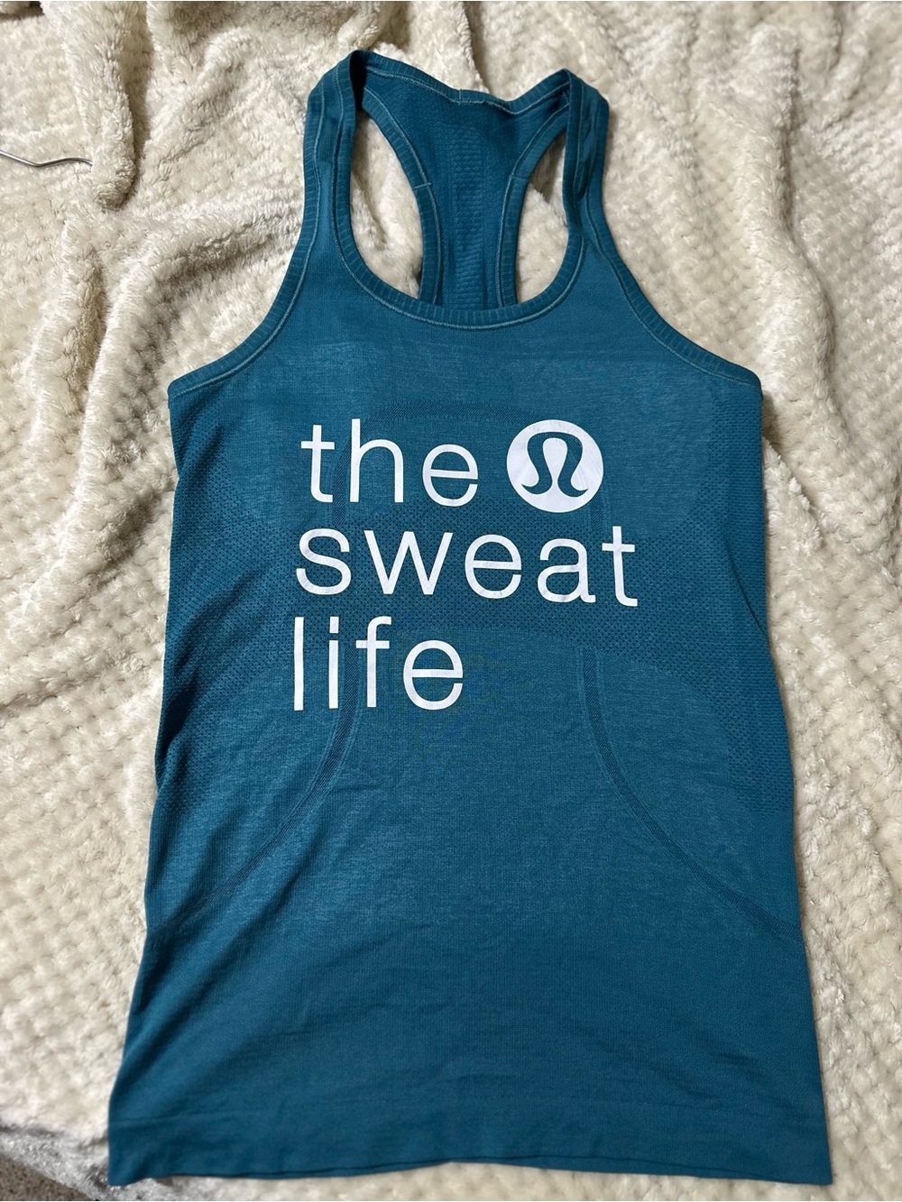 lululemon athletica The Sweat Life Racerback Tank - Teal Blue